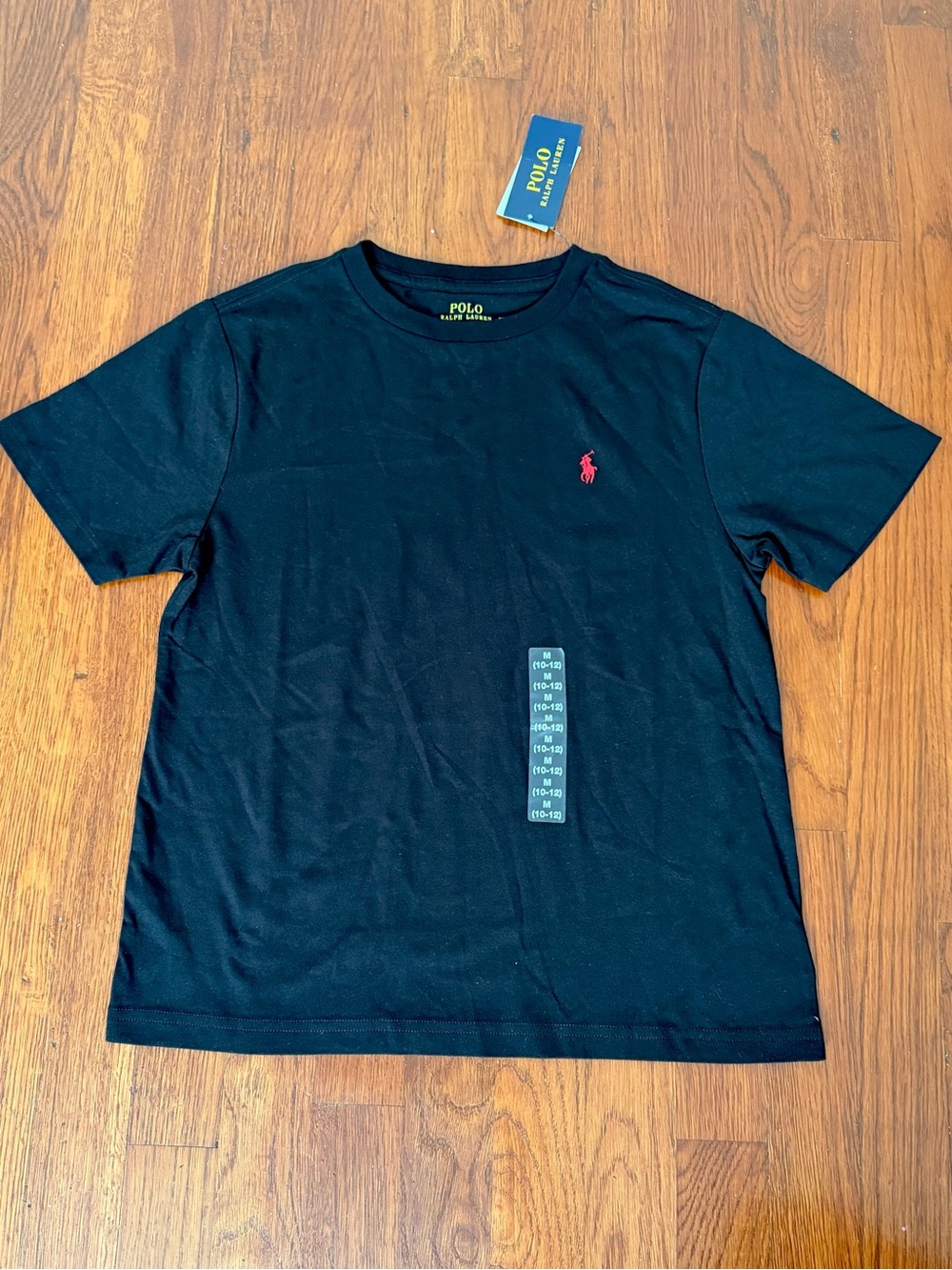 Polo by Ralph Lauren boys Black Crewneck Logo T-Shirt